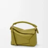 Small Puzzle Edge bag in classic calfskin Light Moss Small Puzzle Edge bag in classic calfskin Light Moss