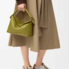 Small Puzzle Edge bag in classic calfskin Light Moss Small Puzzle Edge bag in classic calfskin Light Moss