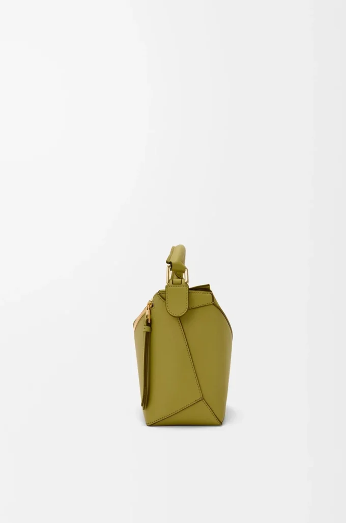 Small Puzzle Edge bag in classic calfskin Light Moss Small Puzzle Edge bag in classic calfskin Light Moss
