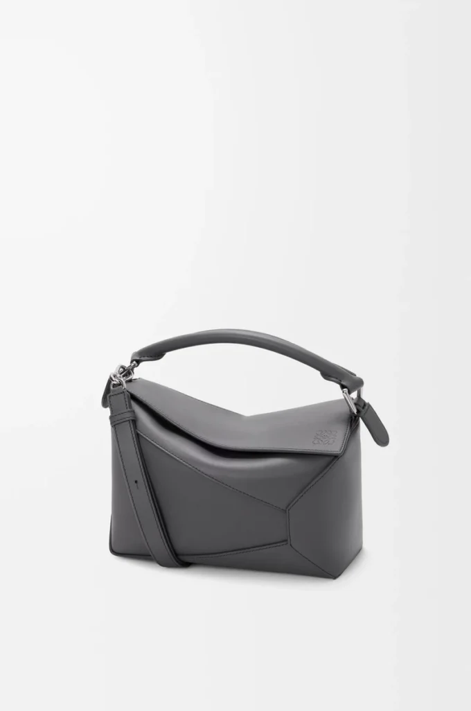 Small Puzzle Edge bag in classic calfskin Slate Small Puzzle Edge bag in classic calfskin Slate