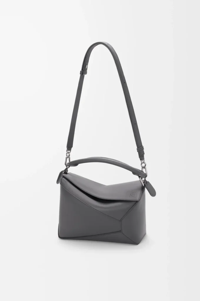 Small Puzzle Edge bag in classic calfskin Slate Small Puzzle Edge bag in classic calfskin Slate