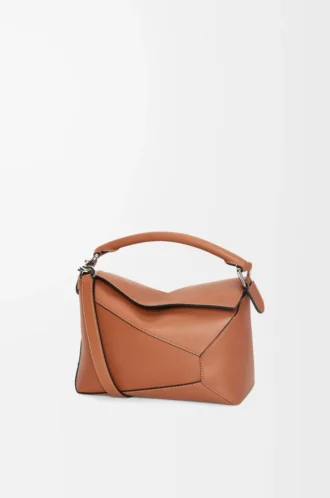 Small Puzzle Edge bag in classic calfskin Tan