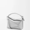 Small Puzzle Edge bag in laminated lambskin Silver Small Puzzle Edge bag in laminated lambskin Silver