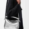 Small Puzzle Edge bag in laminated lambskin Silver Small Puzzle Edge bag in laminated lambskin Silver