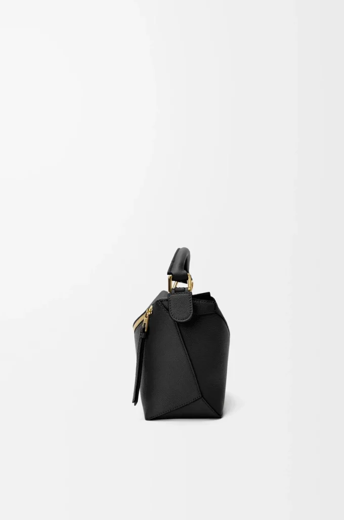Small Puzzle Edge bag in soft grained calfskin Black Small Puzzle Edge bag in soft grained calfskin Black