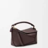 Small Puzzle Edge bag in soft grained calfskin Dark Chestnut Small Puzzle Edge bag in soft grained calfskin Dark Chestnut