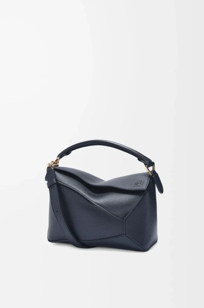 Small Puzzle Edge bag in soft grained calfskin Deep Navy Small Puzzle Edge bag in soft grained calfskin Deep Navy