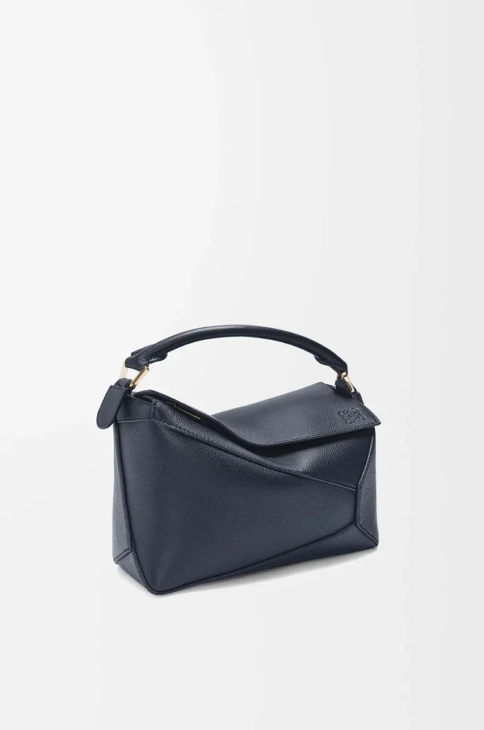 Small Puzzle Edge bag in soft grained calfskin Deep Navy Small Puzzle Edge bag in soft grained calfskin Deep Navy