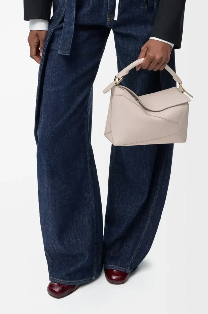 Small Puzzle Edge bag in soft grained calfskin Light Ghost Small Puzzle Edge bag in soft grained calfskin Light Ghost