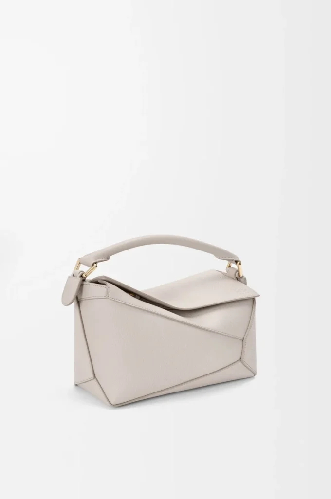 Small Puzzle Edge bag in soft grained calfskin Light Ghost Small Puzzle Edge bag in soft grained calfskin Light Ghost