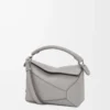 Small Puzzle Edge bag in soft grained calfskin Pearl Grey Small Puzzle Edge bag in soft grained calfskin Pearl Grey