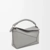 Small Puzzle Edge bag in soft grained calfskin Pearl Grey Small Puzzle Edge bag in soft grained calfskin Pearl Grey