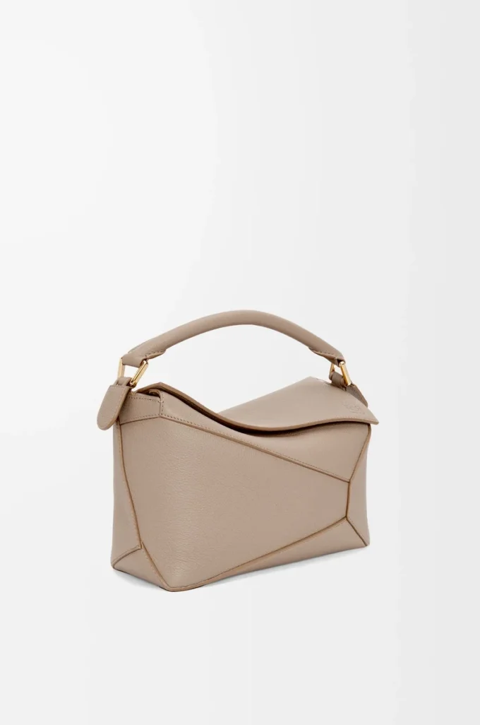 Small Puzzle Edge bag in soft grained calfskin Sand Small Puzzle Edge bag in soft grained calfskin Sand