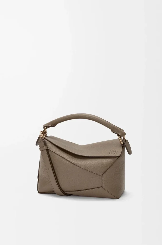 Small Puzzle Edge bag in soft grained calfskin Taupe Small Puzzle Edge bag in soft grained calfskin Taupe