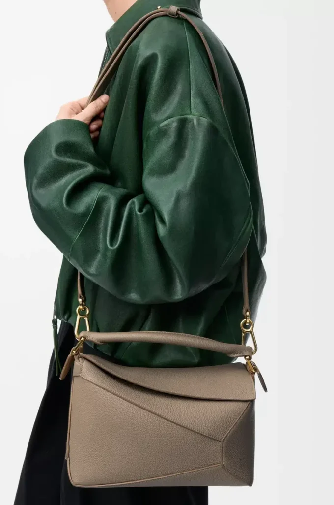 Small Puzzle Edge bag in soft grained calfskin Taupe Small Puzzle Edge bag in soft grained calfskin Taupe