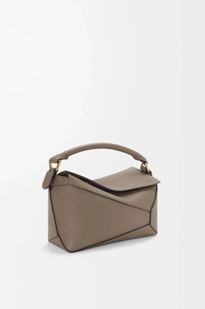 Small Puzzle Edge bag in soft grained calfskin Taupe Small Puzzle Edge bag in soft grained calfskin Taupe