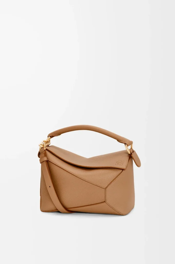 Small Puzzle Edge bag in soft grained calfskin Toffee Small Puzzle Edge bag in soft grained calfskin Toffee