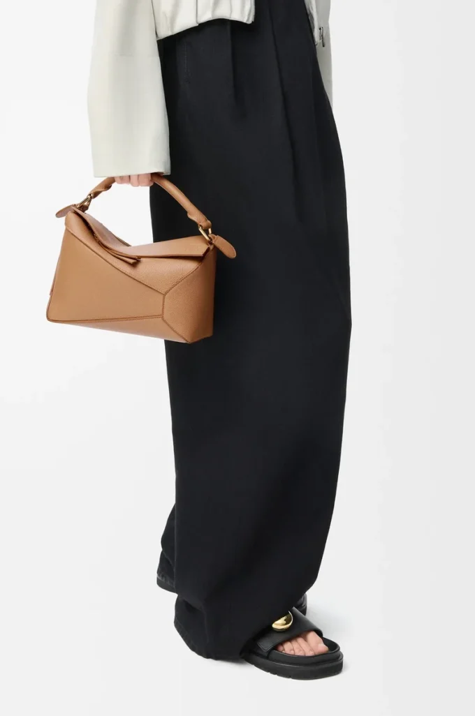 Small Puzzle Edge bag in soft grained calfskin Toffee Small Puzzle Edge bag in soft grained calfskin Toffee