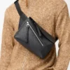 Small Puzzle Edge bumbag in classic calfskin Black