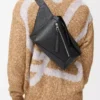 Small Puzzle Edge bumbag in classic calfskin Black