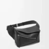 Small Puzzle Edge bumbag in classic calfskin Black