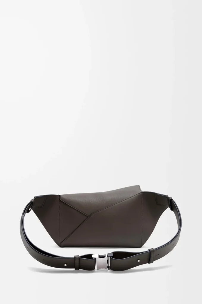 Small Puzzle Edge bumbag in classic calfskin Dark Grey