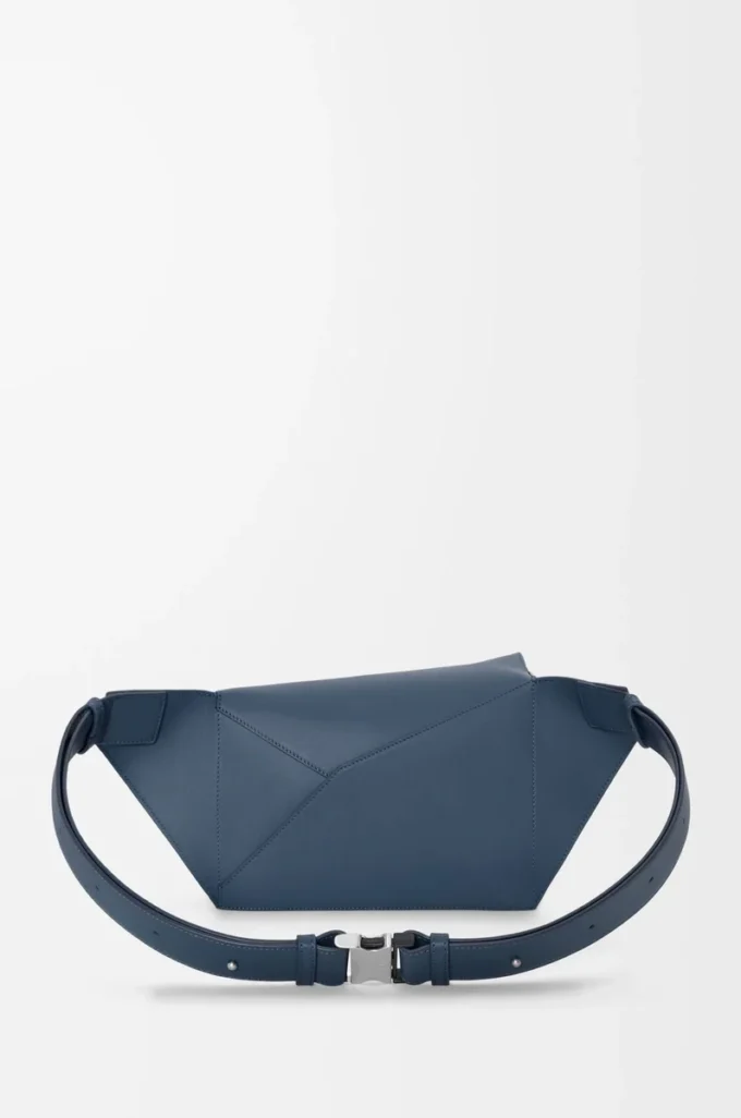 Small Puzzle Edge bumbag in classic calfskin Indigo Dye