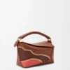Small Puzzle Edge Landscape bag in nappa calfskin Pecan/Parrot Pink Small Puzzle Edge Landscape bag in nappa calfskin Pecan/Parrot Pink