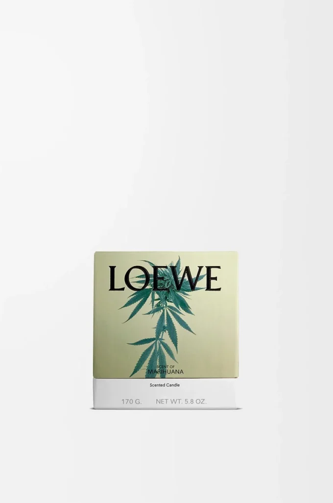 Small Scent of Marihuana candle Dark Green