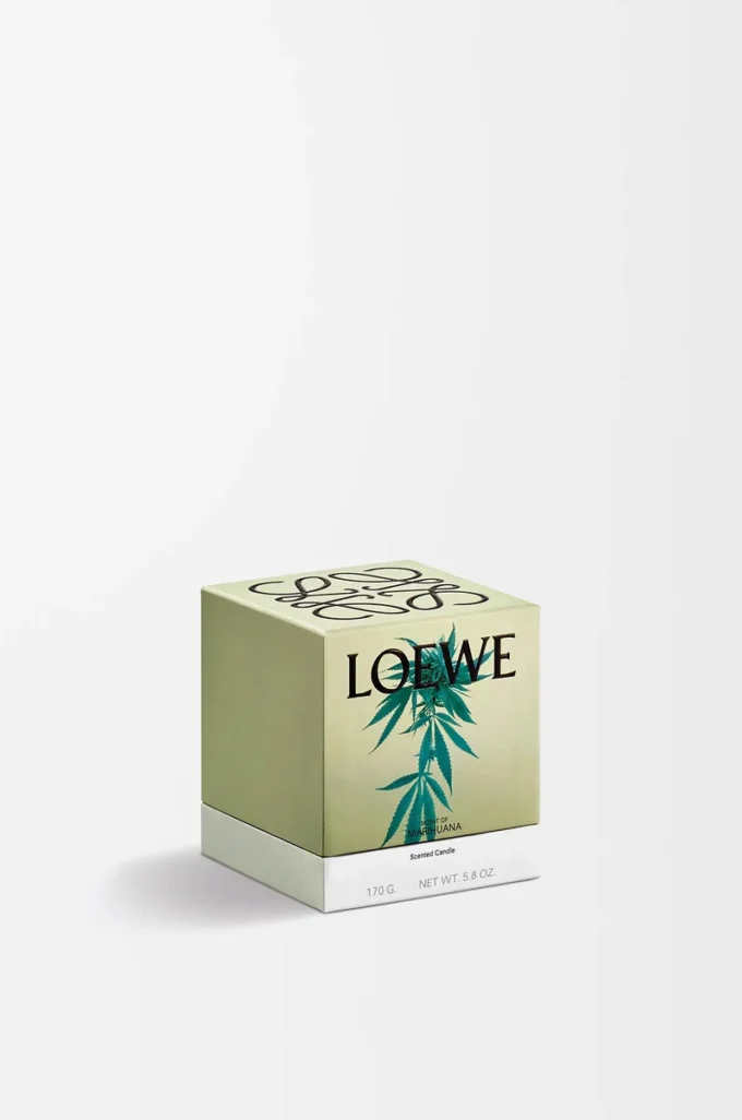Small Scent of Marihuana candle Dark Green