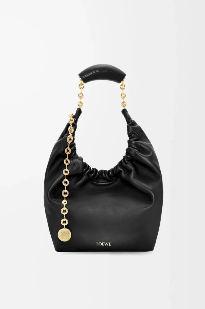 Small Squeeze bag in mellow nappa lambskin Black Small Squeeze bag in mellow nappa lambskin Black