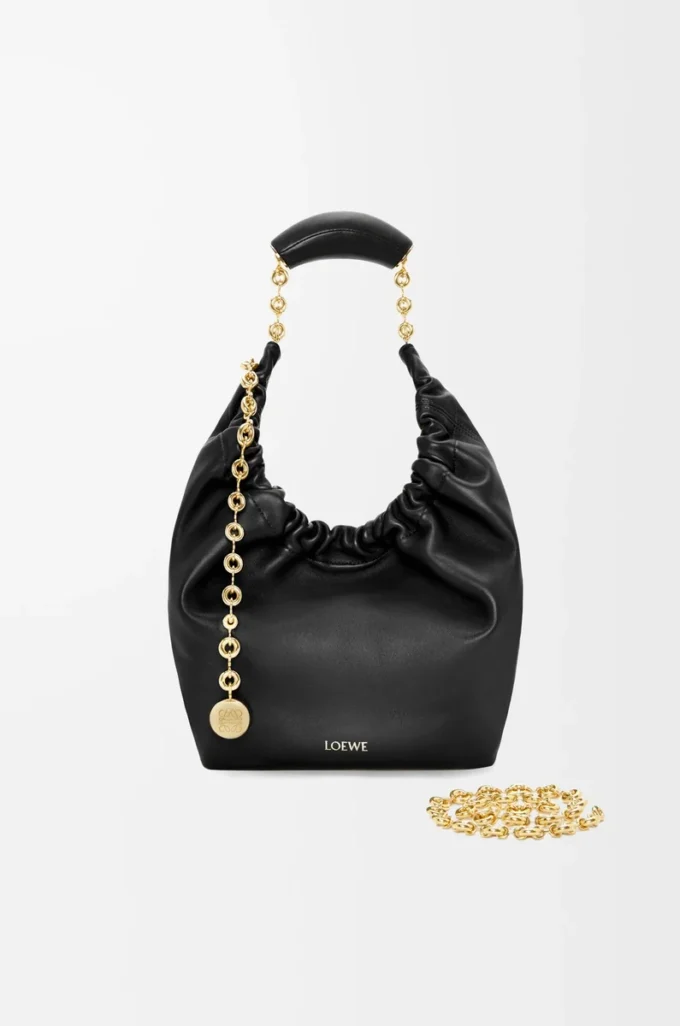 Small Squeeze bag in mellow nappa lambskin Black Small Squeeze bag in mellow nappa lambskin Black