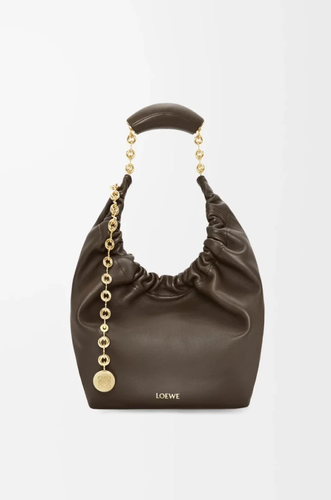 Small Squeeze bag in mellow nappa lambskin Chocolate Small Squeeze bag in mellow nappa lambskin Chocolate
