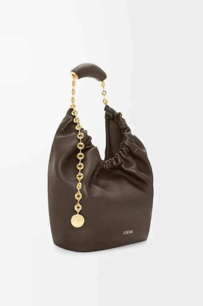 Small Squeeze bag in mellow nappa lambskin Chocolate Small Squeeze bag in mellow nappa lambskin Chocolate