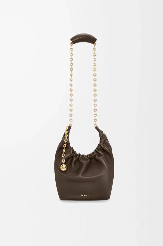 Small Squeeze bag in mellow nappa lambskin Chocolate Small Squeeze bag in mellow nappa lambskin Chocolate