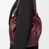 Small Squeeze bag in mellow nappa lambskin Dark Burgundy