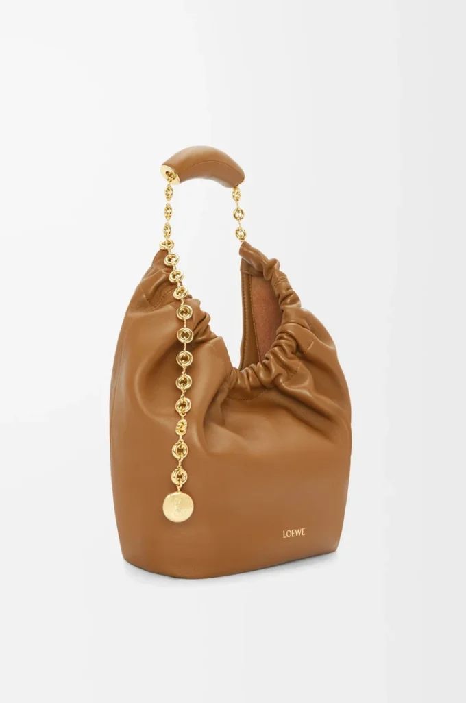 Small Squeeze bag in mellow nappa lambskin Oak Small Squeeze bag in mellow nappa lambskin Oak