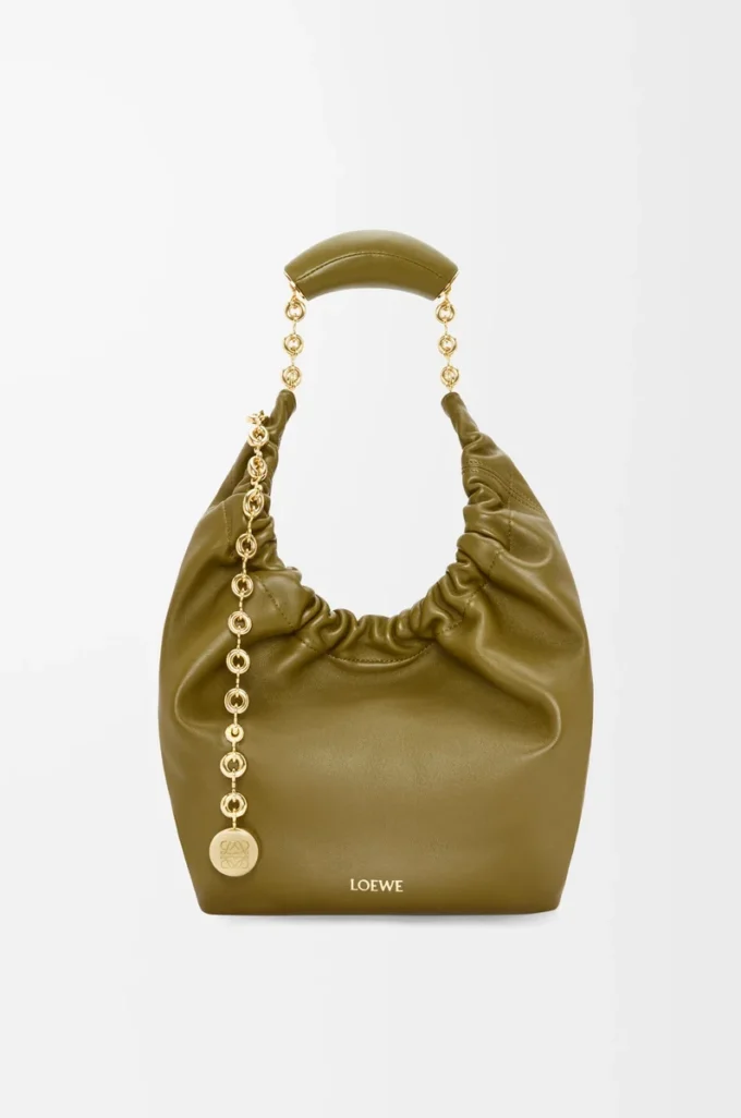 Small Squeeze bag in mellow nappa lambskin Olive Small Squeeze bag in mellow nappa lambskin Olive