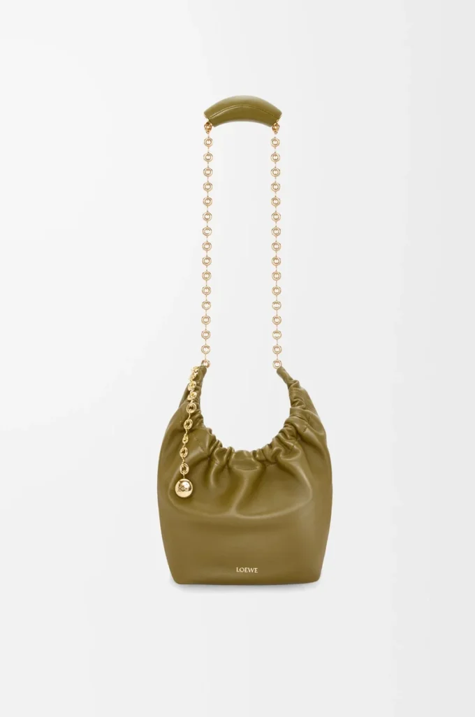 Small Squeeze bag in mellow nappa lambskin Olive Small Squeeze bag in mellow nappa lambskin Olive