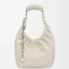 Small Squeeze bag in mellow nappa lambskin Sea Salt