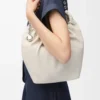 Small Squeeze bag in mellow nappa lambskin Sea Salt