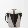 Small Treasure Bako bucket in canvas jacquard and calfskin Natural/Black Small Treasure Bako bucket in canvas jacquard and calfskin Natural/Black