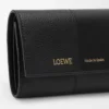 Small vertical wallet in smooth and grained calfskin Black Small vertical wallet in smooth and grained calfskin Black