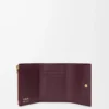 Small vertical wallet in smooth and grained calfskin Dark Burgundy Small vertical wallet in smooth and grained calfskin Dark Burgundy