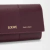 Small vertical wallet in smooth and grained calfskin Dark Burgundy Small vertical wallet in smooth and grained calfskin Dark Burgundy