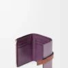 Small vertical wallet in soft grained calfskin Dirty Mauve/Squirrel Small vertical wallet in soft grained calfskin Dirty Mauve/Squirrel