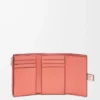 Small vertical wallet in soft grained calfskin Light Oat/Honey Small vertical wallet in soft grained calfskin Light Oat/Honey