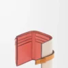Small vertical wallet in soft grained calfskin Light Oat/Honey Small vertical wallet in soft grained calfskin Light Oat/Honey