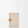 Small vertical wallet in soft grained calfskin Light Oat/Honey Small vertical wallet in soft grained calfskin Light Oat/Honey