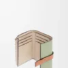 Small vertical wallet in soft grained calfskin Rosemary/Tan Small vertical wallet in soft grained calfskin Rosemary/Tan